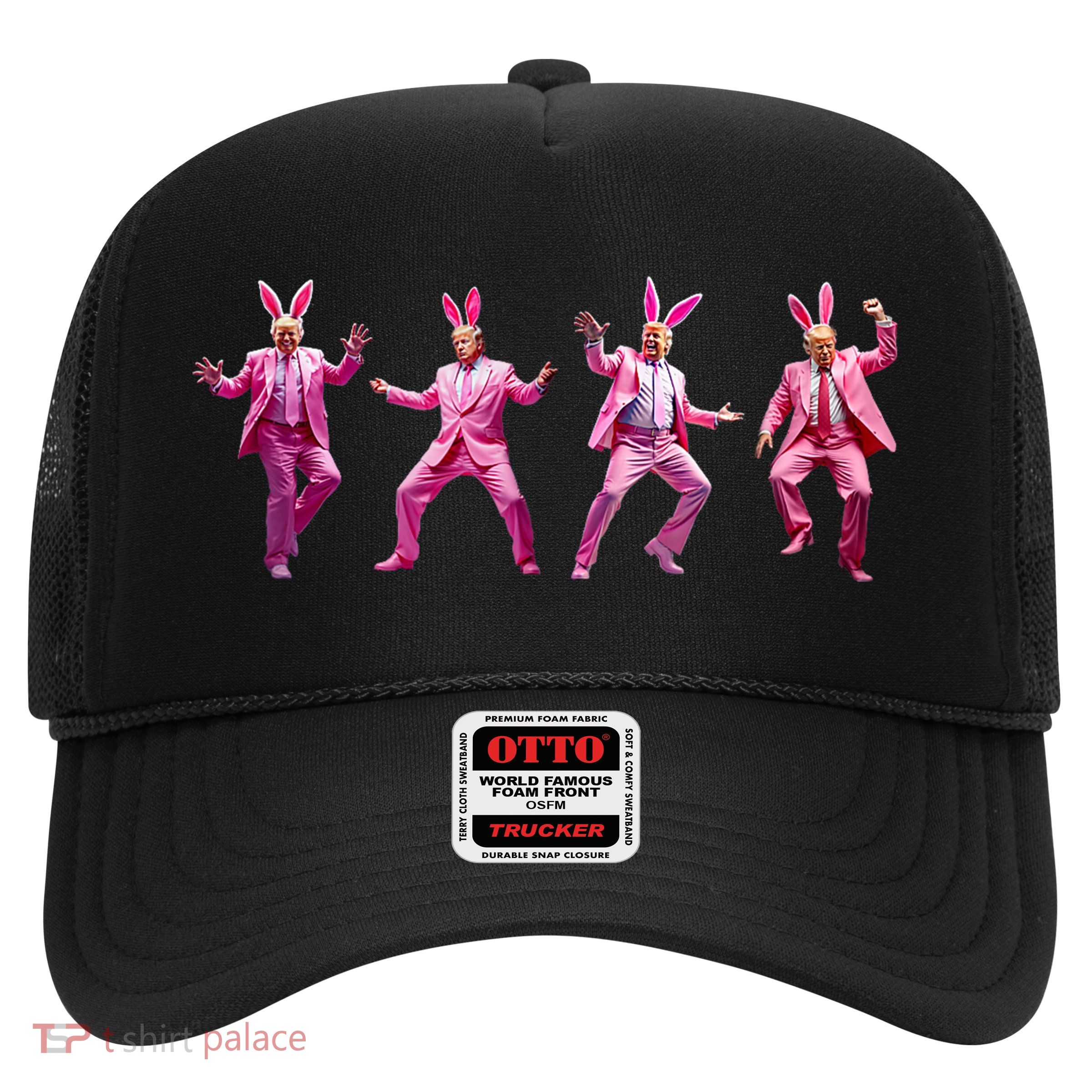 Happy Easter Bunny Spring Hunt Eggs Rabbit Funny Trump Dance Trucker Hat