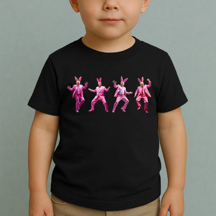 Happy Easter Bunny Spring Hunt Eggs Rabbit Funny Trump Dance Toddler T-Shirt