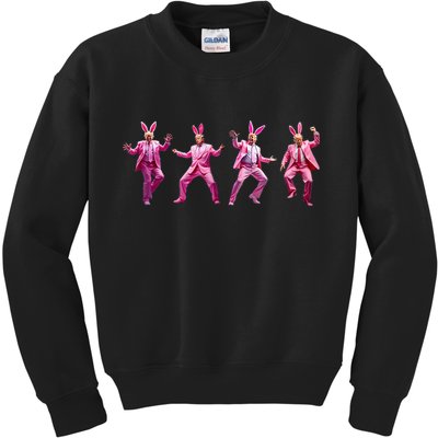 Happy Easter Bunny Spring Hunt Eggs Rabbit Funny Trump Dance Kids Sweatshirt