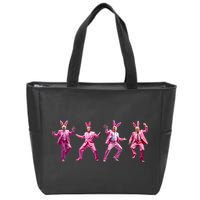 Happy Easter Bunny Spring Hunt Eggs Rabbit Funny Trump Dance Zip Tote Bag