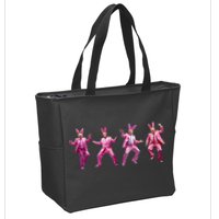 Happy Easter Bunny Spring Hunt Eggs Rabbit Funny Trump Dance Zip Tote Bag