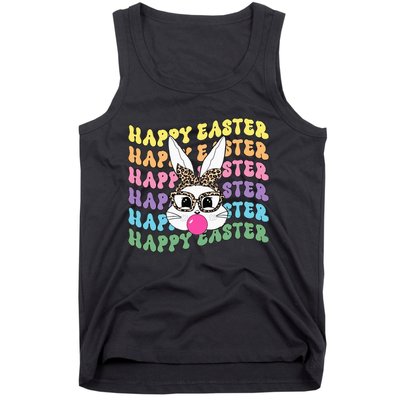 Happy Easter Bunny Leopard Glasses Funny Gift Tank Top