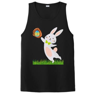 Happy Easter Baseball Bunny Catches Egg PosiCharge Competitor Tank