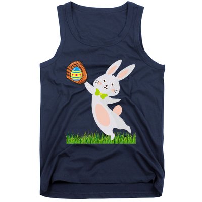 Happy Easter Baseball Bunny Catches Egg Tank Top