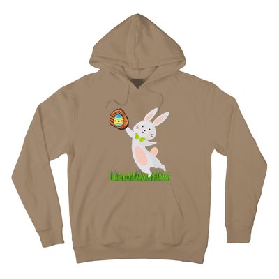 Happy Easter Baseball Bunny Catches Egg Hoodie