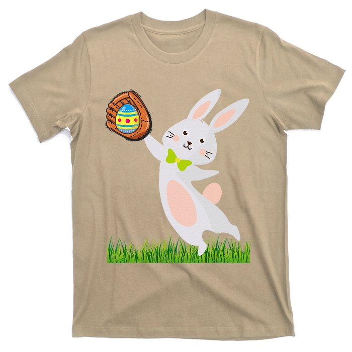 Happy Easter Baseball Bunny Catches Egg T-Shirt