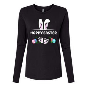 Hoppy Easter Bunny Holiday Cute Womens Cotton Relaxed Long Sleeve T-Shirt