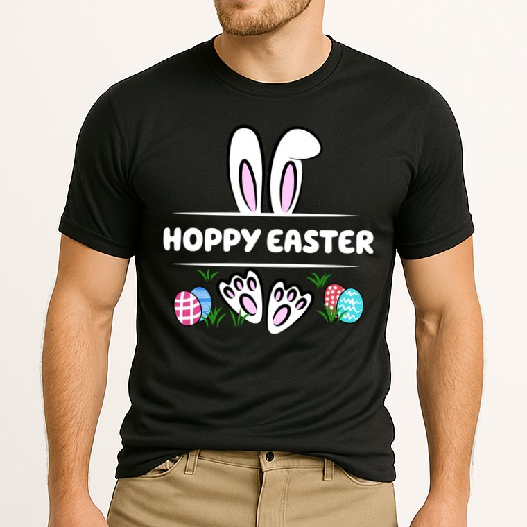 Hoppy Easter Bunny Holiday Cute Cooling Performance Crew T-Shirt