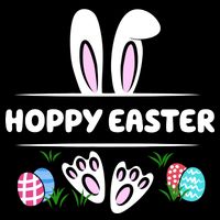 Hoppy Easter Bunny Holiday Cute Cooling Performance Crew T-Shirt