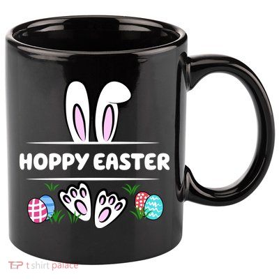 Hoppy Easter Bunny Holiday Cute 11oz C Handle Ceramic Mug