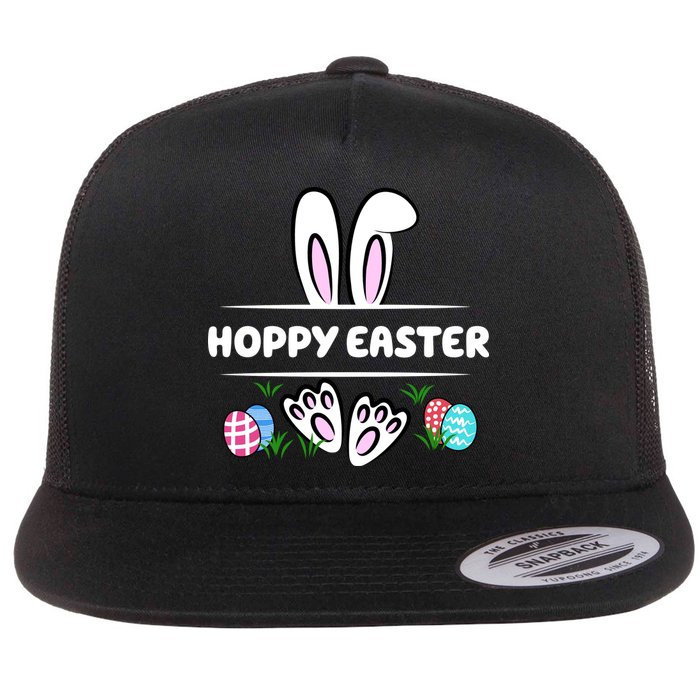 Hoppy Easter Bunny Holiday Cute Flatbill Hat