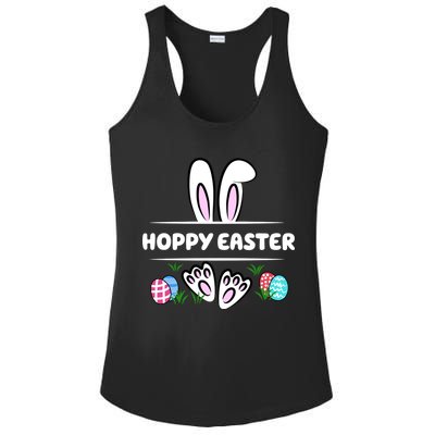 Hoppy Easter Bunny Holiday Cute Ladies PosiCharge Competitor Racerback Tank