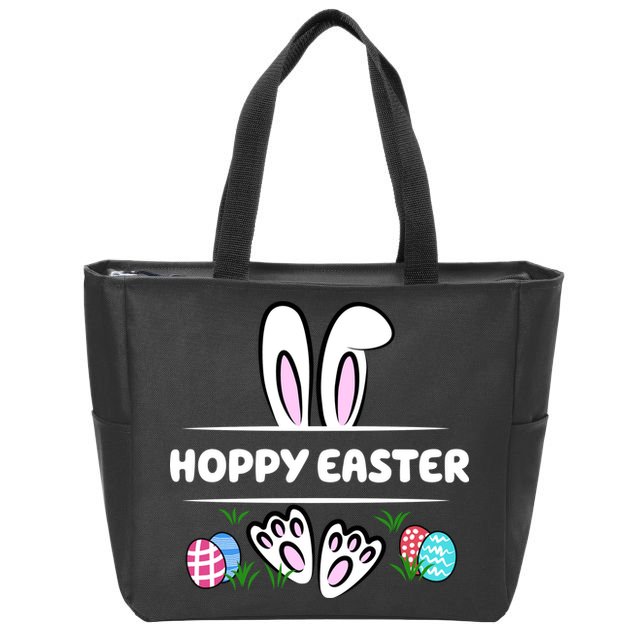 Hoppy Easter Bunny Holiday Cute Zip Tote Bag