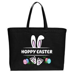 Hoppy Easter Bunny Holiday Cute Cotton Canvas Jumbo Tote