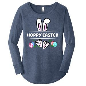 Hoppy Easter Bunny Holiday Cute Women's Perfect Tri Tunic Long Sleeve Shirt