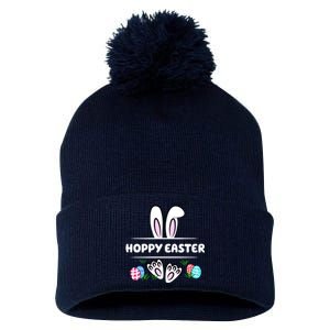 Hoppy Easter Bunny Holiday Cute Pom Pom 12in Knit Beanie