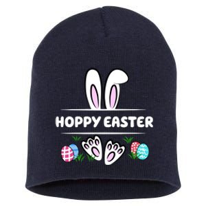 Hoppy Easter Bunny Holiday Cute Short Acrylic Beanie