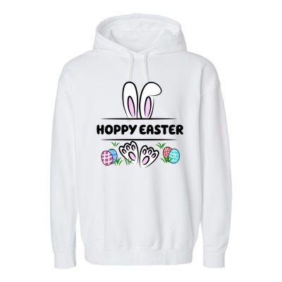 Hoppy Easter Bunny Holiday Cute Garment-Dyed Fleece Hoodie