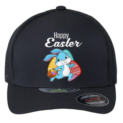 Happy Easter Bunny Women Gift Idea Flexfit Unipanel Trucker Cap