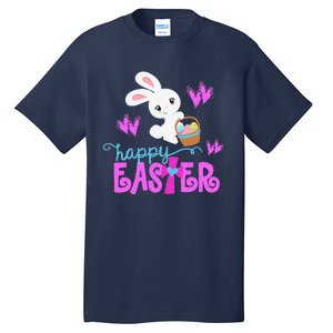 HAPPY EASTER Bunny Egg Hunt Basket Christian Tall T-Shirt