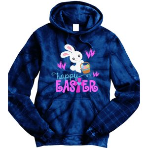 HAPPY EASTER Bunny Egg Hunt Basket Christian Tie Dye Hoodie