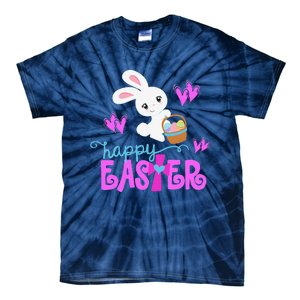 HAPPY EASTER Bunny Egg Hunt Basket Christian Tie-Dye T-Shirt