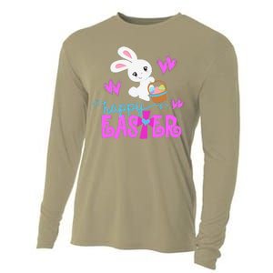 HAPPY EASTER Bunny Egg Hunt Basket Christian Cooling Performance Long Sleeve Crew