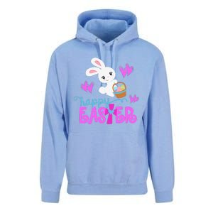 HAPPY EASTER Bunny Egg Hunt Basket Christian Unisex Surf Hoodie