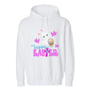 HAPPY EASTER Bunny Egg Hunt Basket Christian Garment-Dyed Fleece Hoodie