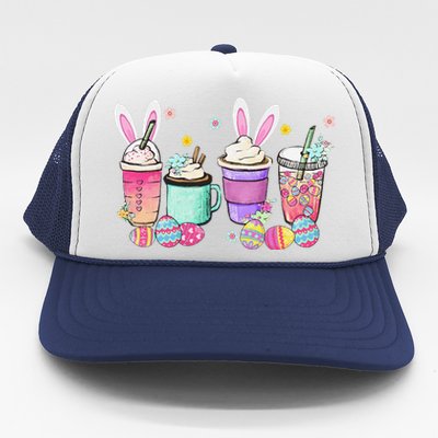 Happy Easter Bunny Coffee Mug Set Latte Easter Eggs Trucker Hat