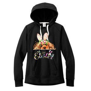 Happy Easter Bunny Cocker Spaniel Lovers Women's Fleece Hoodie