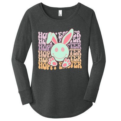 Hoppy Easter Bunny Retro Women's Perfect Tri Tunic Long Sleeve Shirt