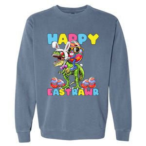 Happy Easter Bunny Dinosaur Egg Rabbit Ears Costume Gift Garment-Dyed Sweatshirt