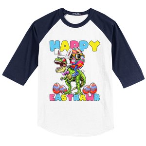 Happy Easter Bunny Dinosaur Egg Rabbit Ears Costume Gift Baseball Sleeve Shirt