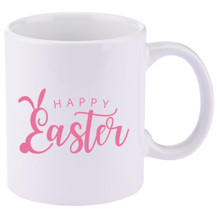 Happy Easter Cute Festive 11oz C Handle Ceramic Mug