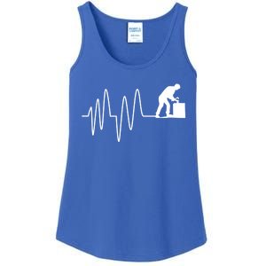 Heatbeat Ekg Carpenter Funny Gift Ladies Essential Tank