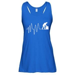 Heatbeat Ekg Carpenter Funny Gift Ladies Essential Flowy Tank