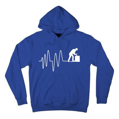 Heatbeat Ekg Carpenter Funny Gift Tall Hoodie