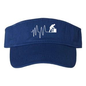 Heatbeat Ekg Carpenter Funny Gift Valucap Bio-Washed Visor