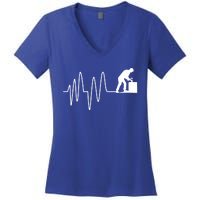 Heatbeat Ekg Carpenter Funny Gift Women's V-Neck T-Shirt