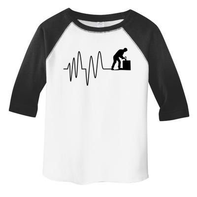 Heatbeat Ekg Carpenter Funny Gift Toddler Fine Jersey T-Shirt