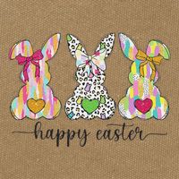 Happy Easter Cute Coquette Easter Bunny Rabbit Cotton Canvas Backpack