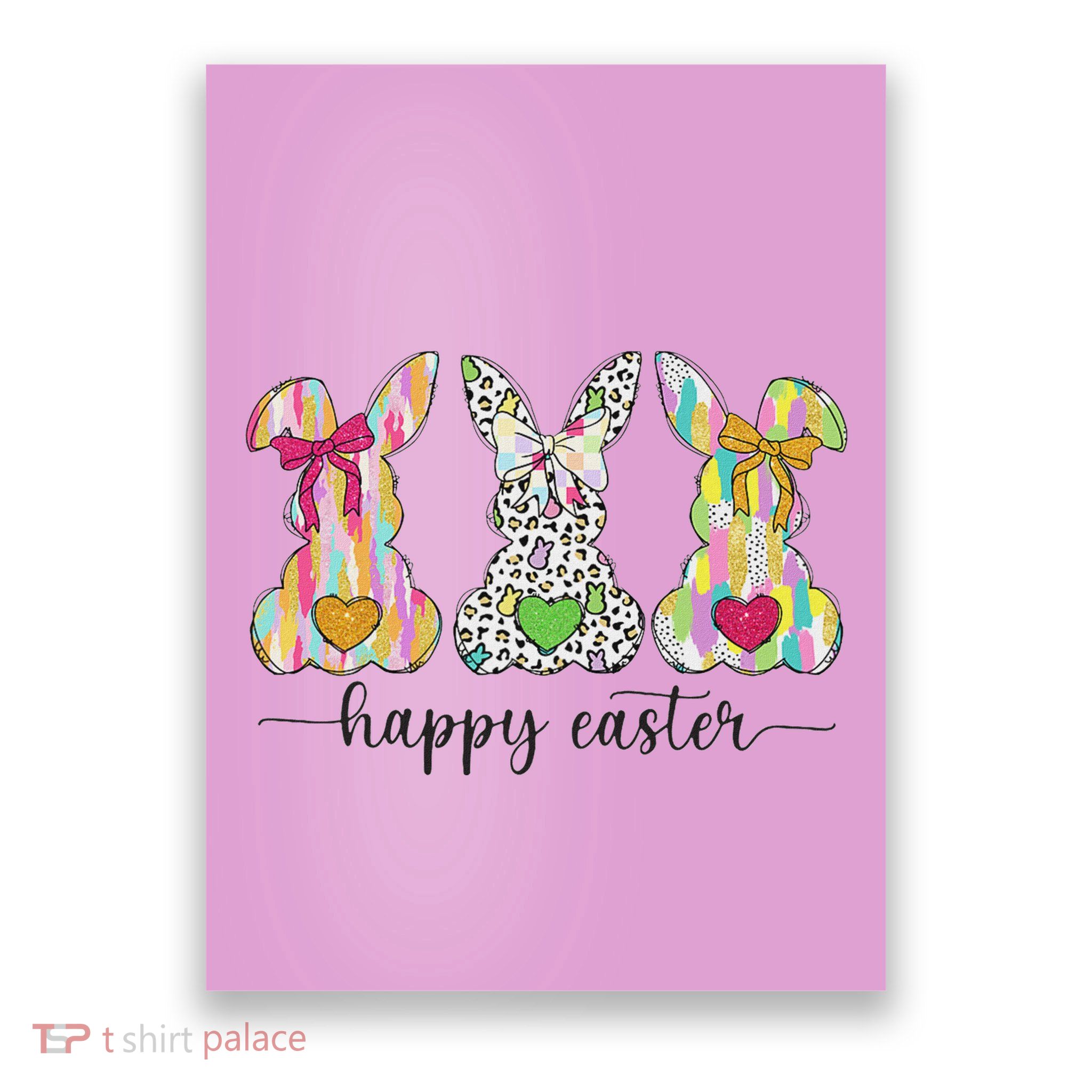 Happy Easter Cute Coquette Easter Bunny Rabbit Poster