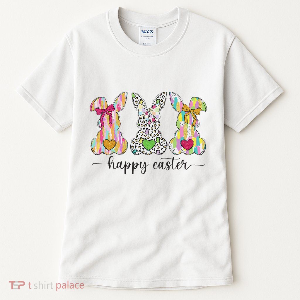 Happy Easter Cute Coquette Easter Bunny Rabbit Tall T-Shirt