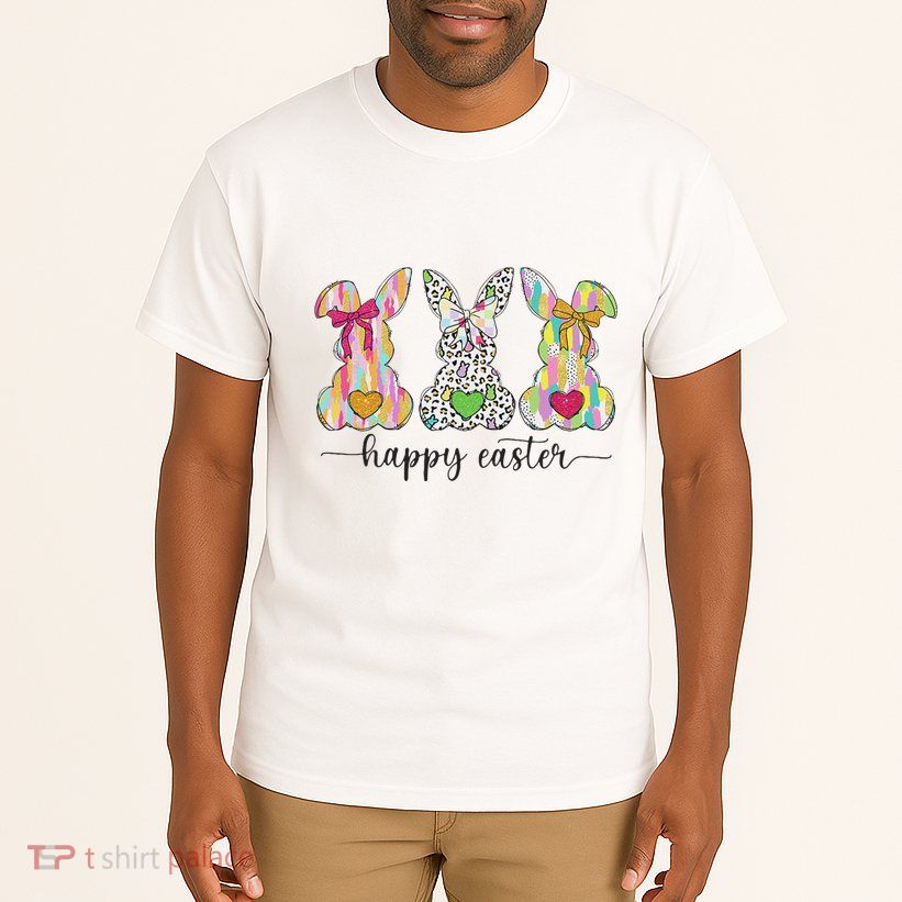 Happy Easter Cute Coquette Easter Bunny Rabbit Tall T-Shirt