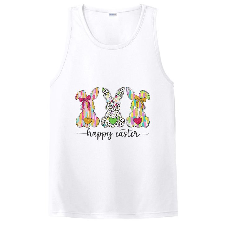 Happy Easter Cute Coquette Easter Bunny Rabbit PosiCharge Competitor Tank