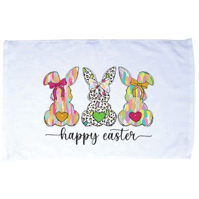 Happy Easter Cute Coquette Easter Bunny Rabbit Microfiber Hand Towel
