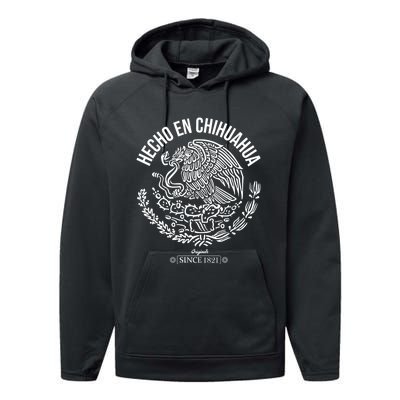 Hecho En Chihuahua Meaningful Gift Cinco De Mayo Mexico Mexican Day Cool Gift Performance Fleece Hoodie