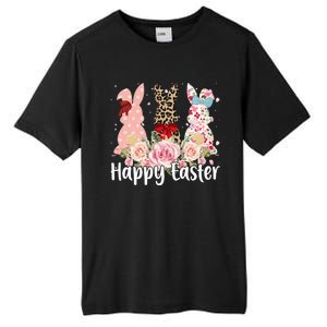 Happy Easter Cute Floral Bunnies Tall Fusion ChromaSoft Performance T-Shirt