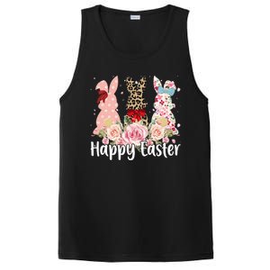 Happy Easter Cute Floral Bunnies PosiCharge Competitor Tank